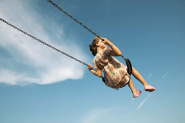 girl on swing