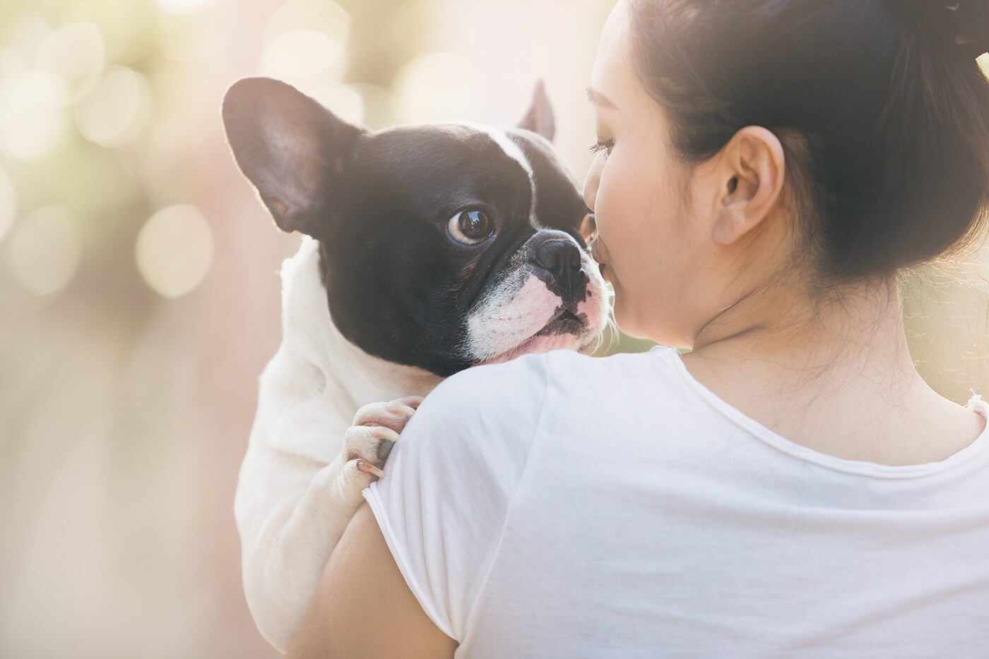 girl with dog