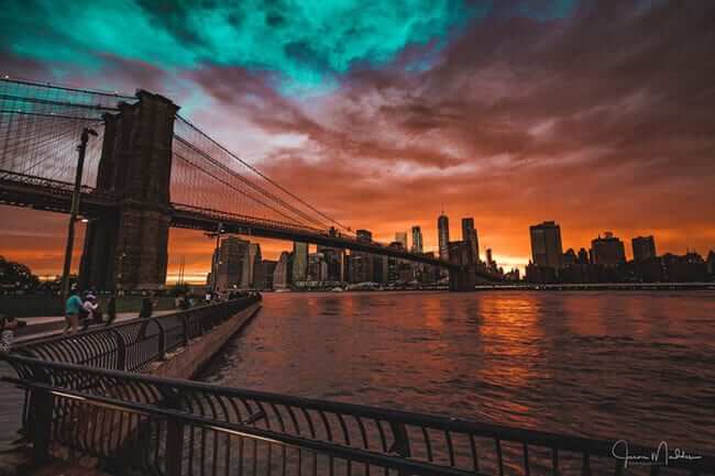 Brooklyn bridge park sunset 