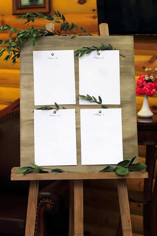 wedding seat chart on fine art paper