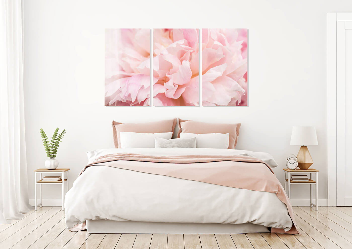 metal cluster of flower by printique in a bedroom