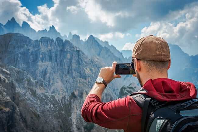 man with smartphone