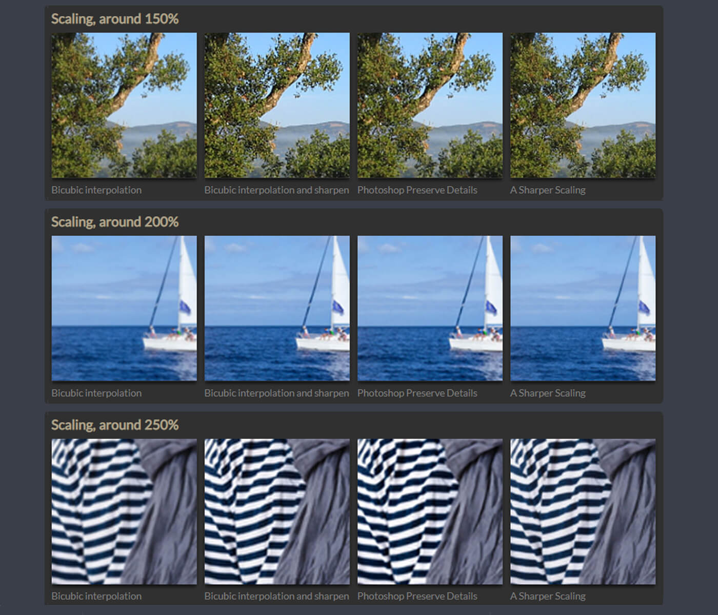 screen grab of upsizing photos