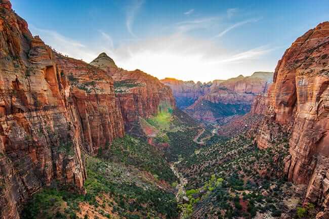 zion national park in fall