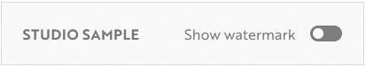 Watermark Toggle